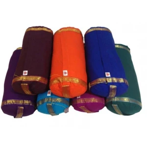 beautiful indian design cotton small yoga bolsters extra cover-0
