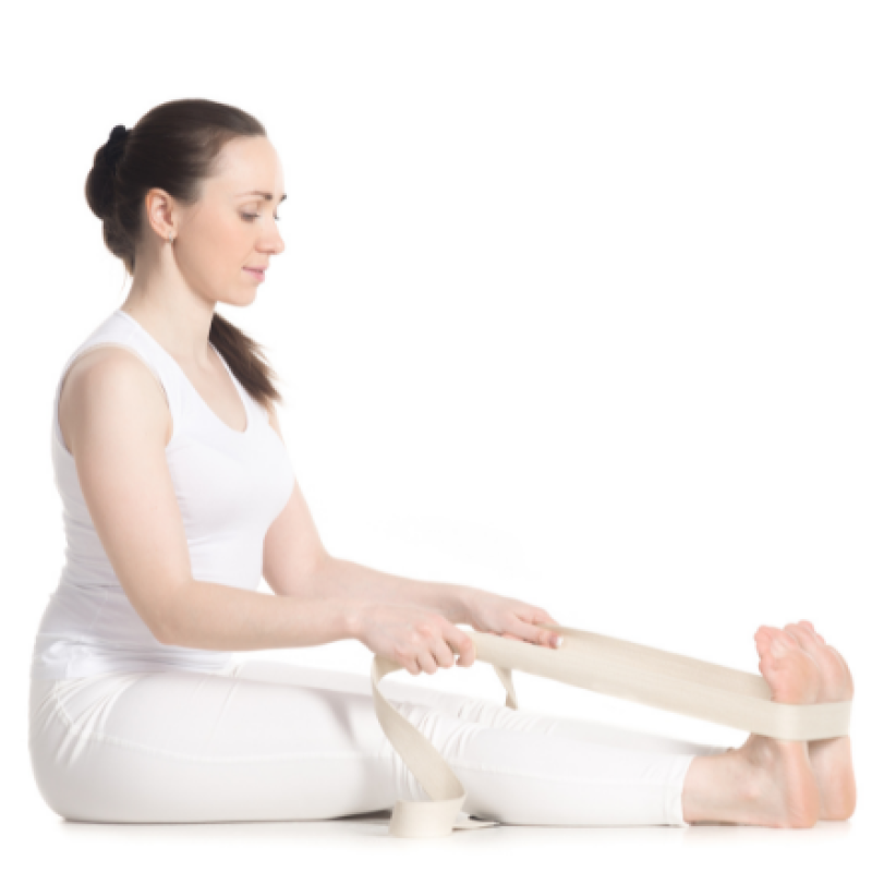 natural cotton yoga belt stretching with strap-1