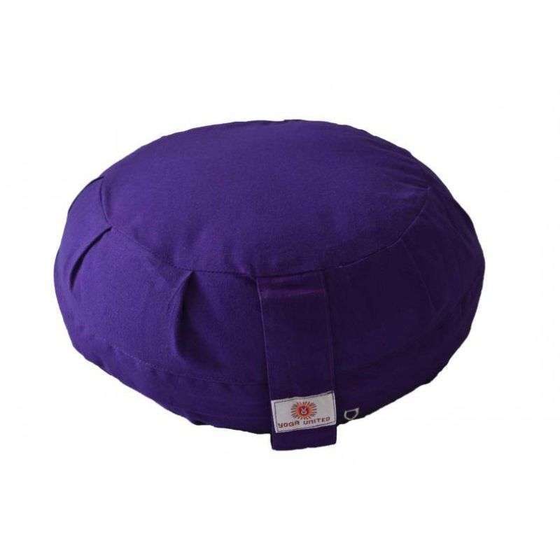 Yoga United meditation removable cotton cover round zafu purple cushions-1
