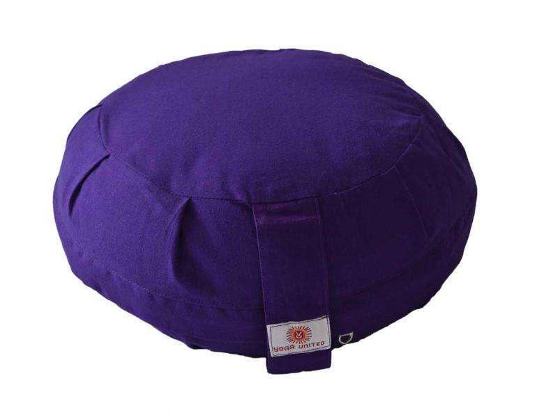 Yoga United meditation removable cotton cover round zafu purple cushions-1